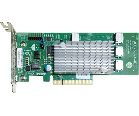 Supermicro AOC-SLG3-4E2P Int. 4-port U.2 NVMe SSD HBA